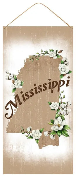 12"H X 6"L TIN MISSISSIPPI - MUTLI BROWN/WHITE/GREEN - MD0423