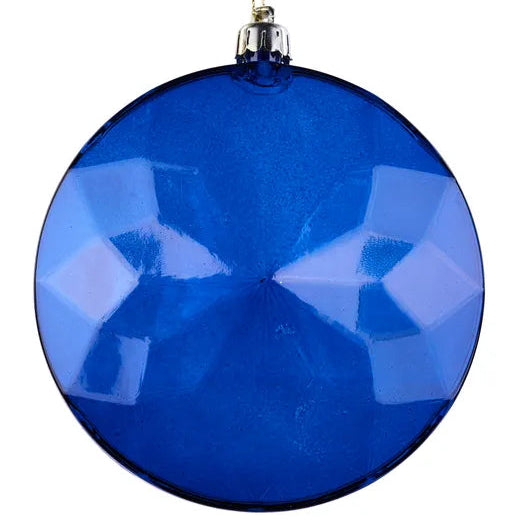 120MM FACETED FLAT DIAMOND ORNAMENT - NAVY BLUE - XJ755319