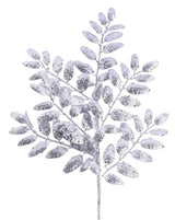 21"L GLITTER HONEY LOCUST SPRAY - SILVER - XS216926