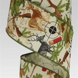 2.5"X10YD HUNTING ON ROYAL - CREAM/TAN/MOSS/BROWN - RGC1159C2
