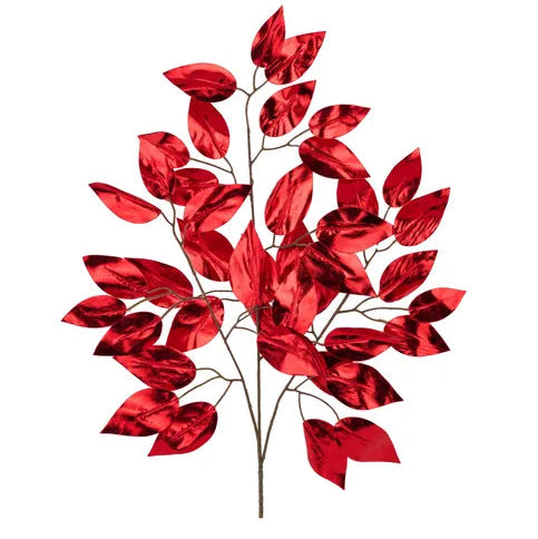23"L METALLIC FICUS SPRAY - RED - XS244424
