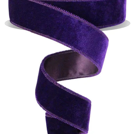 1.5"X10YD DELUXE VELVET/SATIN BACKING - PURPLE - RGE165864