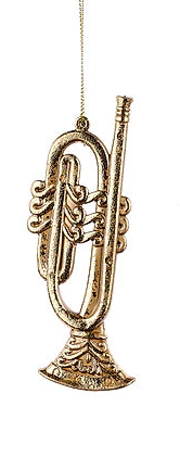 4.75-5"H FLAT INSTRUMENT ORNAMENT - GOLD - XJ745208-2