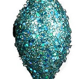 GLITTER/BEAD ORNAMENT - AQUA/BLUE - XY5290A1-3