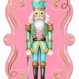 11.5"H X 6.75"L NUTCRACKER FRAME SIGN - PINK/ICE BLUE/MINT/GOLD/WHITE - MD179322