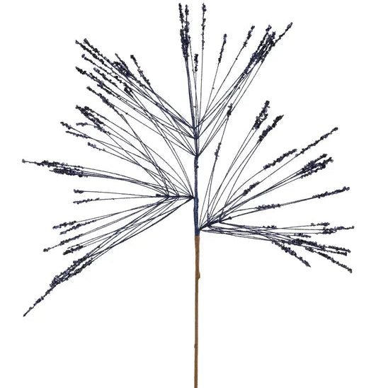 23"L GLITTER LONG NEEDLE PINE PICK - NAVY BLUE - XS255719