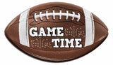 11"LX6.5"H GAME TIME FOOTBALL SIGN - BROWN/WHITE - MD188504