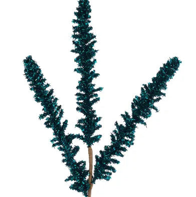 18"L V-CUT FOIL GLITTER SPIKE - TEAL - MN0409K5