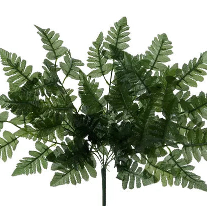 17.5" PULL APART LEATHER LEAF BUSH - GREEN - FG5072