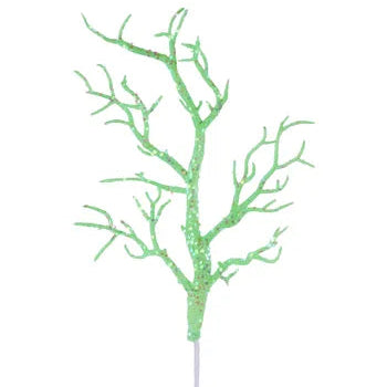 21"L GLITTER TWIG SPRAY - NEON LIME GREEN - MN061431