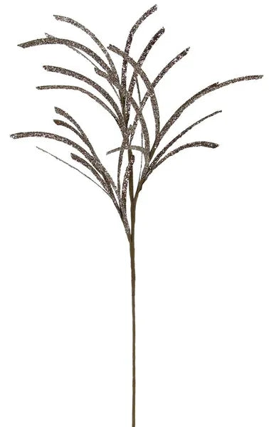 31"L GLITTERED/PAPER GRASS SPRAY - BROWN - XS104904