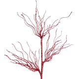 31"L GLITTERED SPIRAL PINE SPRAY - RED/DARK RED - XS756224