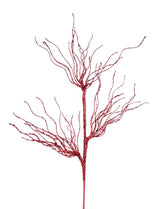 31"L GLITTERED SPIRAL PINE SPRAY - RED/DARK RED - XS756224
