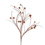 32"L GLITTER/SEQUIN BERRY FISHLINE SPRAY - COPPER - XS1619F2