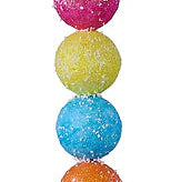 21"L GLITTER BALL SPIKE W/SNOW - PINK/YELLOW/BLUE/ORANGE/GREEN/LAVENDER - MN0539C2