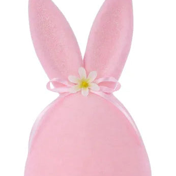 7.25"HX5.5"DIA EGG W/EARS AND BOW - PINK - HE620514