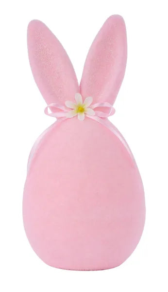 7.25"HX5.5"DIA EGG W/EARS AND BOW - PINK - HE620514