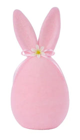 7.25"HX5.5"DIA EGG W/EARS AND BOW - PINK - HE620514