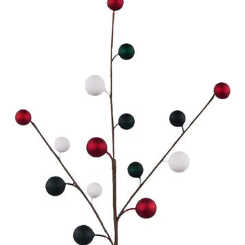 20"L METALLIC BERRY SPRAY - BURGUNDY/HUNTER GREEN/WHITE - EC5840F3