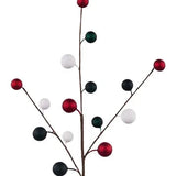 20"L METALLIC BERRY SPRAY - BURGUNDY/HUNTER GREEN/WHITE - EC5840F3