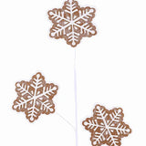 30"L FELT/FABRIC SNOWFLAKE SPRAY - WHITE/TAN - XP384645