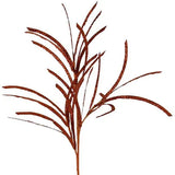 31"L GLITTERED/PAPER GRASS SPRAY - ORANGE - XS104920