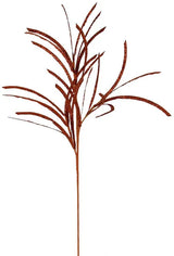 31"L GLITTERED/PAPER GRASS SPRAY - ORANGE - XS104920