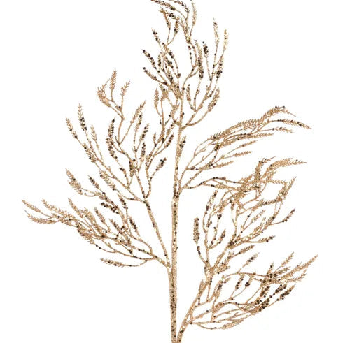 28"L GLITTER/HEX GLITTER WILD TWIGS SPRAY - CHAMPAGNE - XS241658