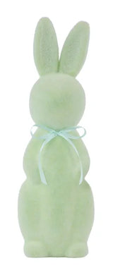 12.5"HX4"L STANDING RABBIT WITH BOW - MINT GREEN - HE740284