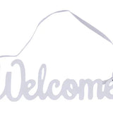 15.25"W X 4.5"H WELCOME - WHITE - AB239127