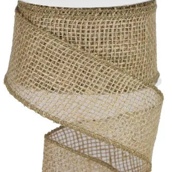 2.5"X10YD LOOSE WEAVE BURLAP - NATURAL - RA1368