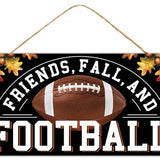 12.5"LX6"H MDF FRIENDS, FALL & FOOTBALL - BLACK/WHITE/BROWN/ORANGE - AP7458