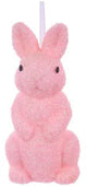 10"HX4.5"W IRID GLITTER BUNNY - PINK - HE734299