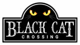 15"LX8"H BLACK CAT STREET SIGN - BLACK/WHITE/YELLOW - MD1882