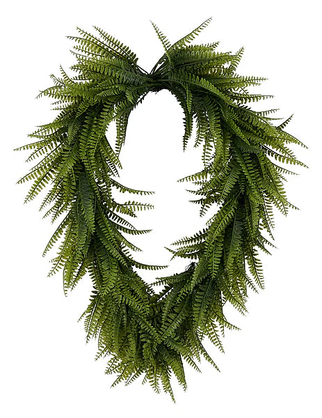 26"H X 18"DIA WOODLAND FERN WREATH - GREEN - FP106135