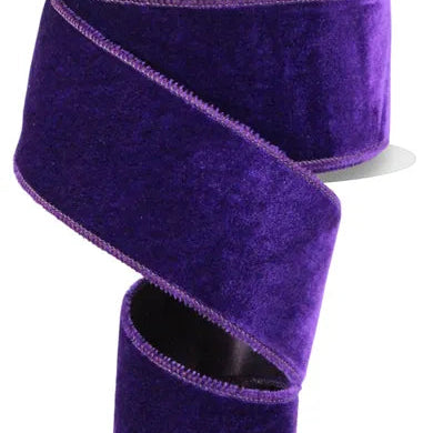2.5"x10YD DELUXE VELVET/SATIN BACKING - PURPLE - RGE165964
