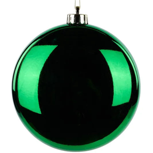 150MM DIA X 75MM THICK SHINY 2D DISC ORNAMENT - GREEN - XH968309
