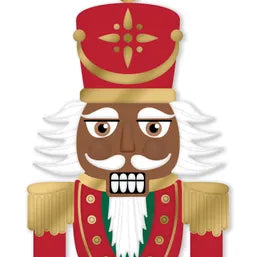 12"HX4"L TRADITIONAL NUTCRACKER SIGN - BROWN/RED/WHITE/GOLD - MD167002