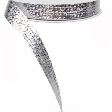 5/8"X25YD METALLIC RIBBON - SILVER - RJ201926
