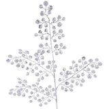 33"L GLITTER ROUND LEAF SPRAY - SILVER - XS226726