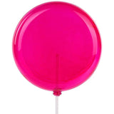 120MM LOLLIPOP W/STICK, 11.75" - CLEAR HOT PINK - XC116310