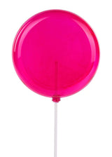 120MM LOLLIPOP W/STICK, 11.75" - CLEAR HOT PINK - XC116310